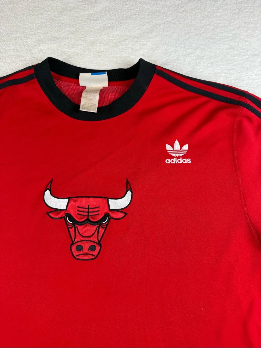 Vintage 90s Adidas Chicago Bulls Championship Long Sleeve Sweatshirt Mens 2XL